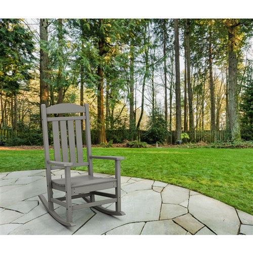 Hanover - Hanover All-Weather Pineapple Cay Porch Rocker - Grey-United Backyard