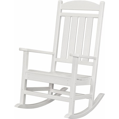 Hanover - Hanover All-Weather Porch Rocker Set: 2 Porch Rockers and Side Table - White-United Backyard