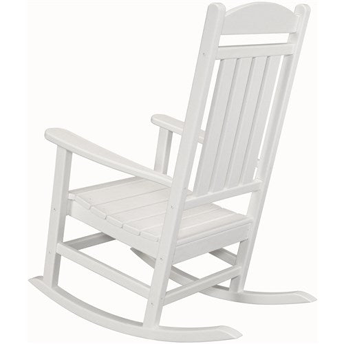 Hanover - Hanover All-Weather Porch Rocker Set: 2 Porch Rockers and Side Table - White-United Backyard