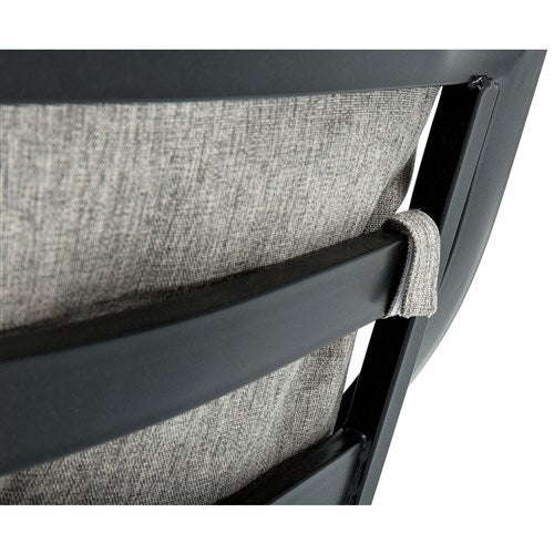 Hanover - Lavallette 5pc: 4 Swivel Bar Chairs, Bar Glass Table, Umbrella & Base - Silver-United Backyard