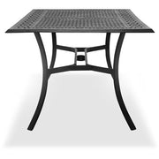 Hanover - Lisbon 7pc Dining: 6 Sling Stationary Chairs and 39"x68" Cast Table - Tan/Brown-United Backyard