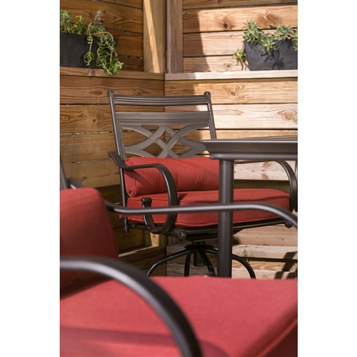 Hanover - MCLR2PCCUSH-CHLMontclair 11200-2SW Dining Chair Cushion S/2 - Chili Red-United Backyard