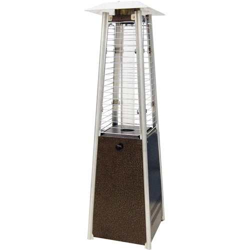 Hanover - Mini Pyramid Portable Table Top Patio Heater w/Square Base, Quartz tube - Hammered Bronze-United Backyard