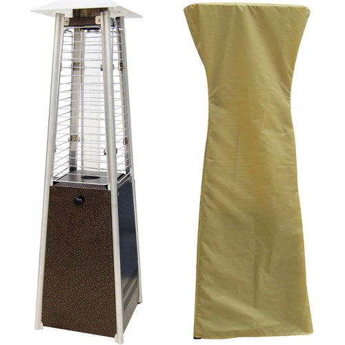 Hanover - Mini Pyramid Portable Table Top Patio Heater with Cover - Bronze/Tan-United Backyard