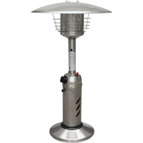 Hanover - Mini Umbrella Portable Table Top Patio Heater w/regulator for 1lb tank - Stainless-United Backyard