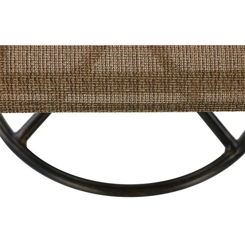 Hanover - Monaco 5pc Fire Pit: 4 Sling Swivel Rockers, Square KD Fire Pit w/Tile - Tan Sling/Tile-United Backyard