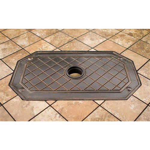 Hanover - Monaco 7pc: 4 Cush Dining Chairs, 2 Cush Swivel Chairs, 40x68" Tile Top Table - Tan/Tile-United Backyard