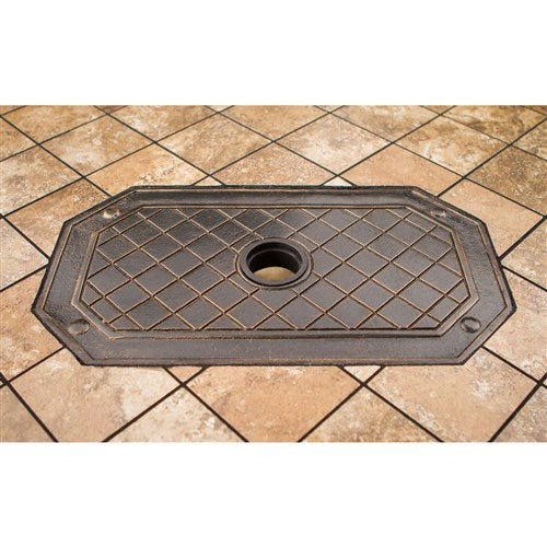 Hanover - Monaco 7pc: 6 Sling Swivel Rockers, 40x68" Tile Top Table - Tan/Tile-United Backyard