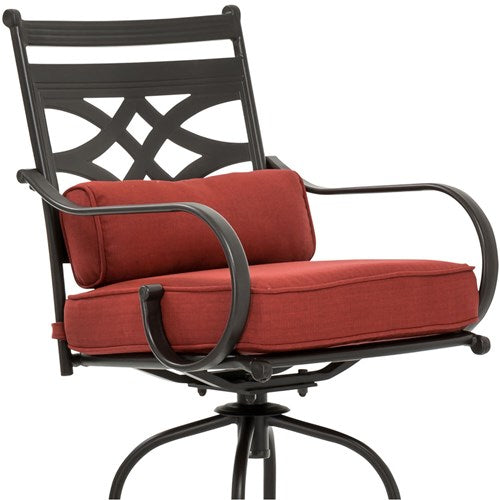 Hanover - Montclair 11200-2SWBR Bar Chair Dining Cushion S/2 - Chili Red-United Backyard