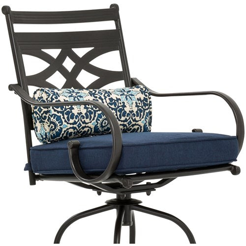 Hanover - Montclair 11200-2SWBR Bar Chair Dining Cushion S/2 - Navy-United Backyard