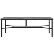 Hanover - Montclair 11pc: 10 Swivel Rockers, 60"x84" Rectangle Dining Table - Ocean Blue/Brown-United Backyard