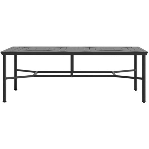 Hanover - Montclair 11pc: 10 Swivel Rockers, 60"x84" Rectangle Dining Table - Ocean Blue/Brown-United Backyard