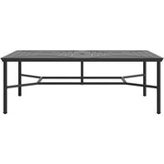 Hanover - Montclair 11pc: 10 Swivel Rockers, 60"x84" Table, Umbrella, Base - Navy/Brown-United Backyard