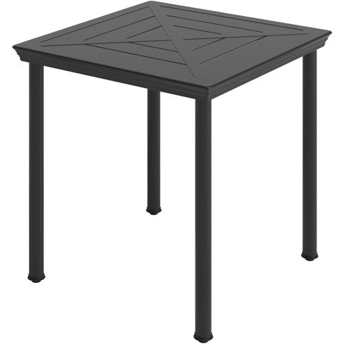 Hanover - Montclair 3pc: 2 Swivel Rockers, 27" Square Bistro Table - Ocean Blue/Brown-United Backyard