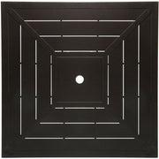 Hanover - Montclair 5pc: 4 Swivel Rockers, 40" Square Dining Table - Ocean Blue/Brown-United Backyard