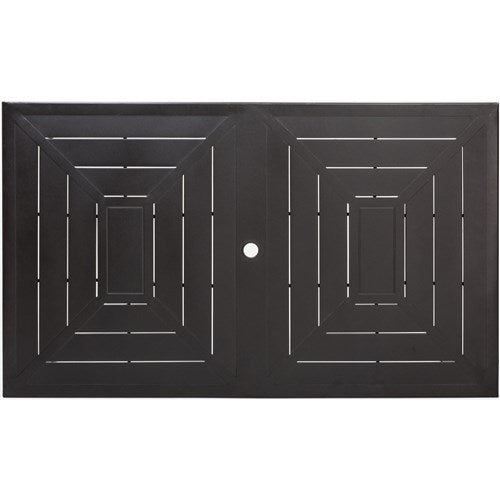 Hanover - Montclair 7pc: 6 Swivel Rockers, 40x66" Dining Table - Navy/Brown-United Backyard