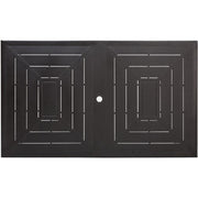 Hanover - Montclair 7pc: 6 Swivel Rockers, 40x66" Dining Table, Umbrella & Base - Tan/Brown-United Backyard