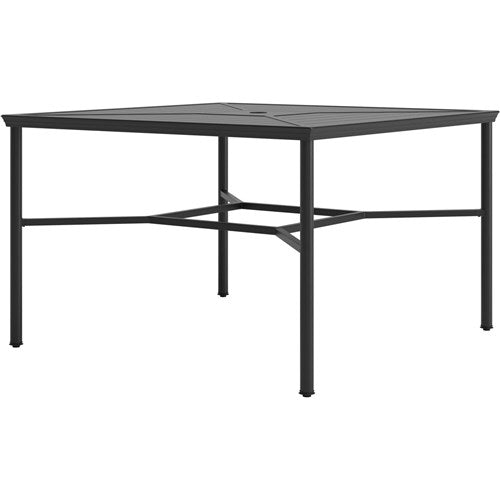 Hanover - Montclair 9pc High Dining: 8 Swivel Chairs, 60" High Table, Umbrella & Base - Ocean Blue/Brown-United Backyard