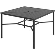 Hanover - Montclair 9pc High Dining: 8 Swivel Chairs, 60" Square High Table - Navy/Brown-United Backyard