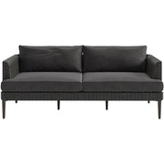 Hanover - Monterey 5pc Seating Set: 2 Arm Chairs, Sofa, Coffee Table, Side Table - Grey/Brown-United Backyard