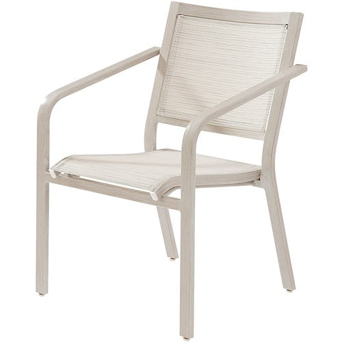 Hanover - Morrison 5pc Dining: 4 Sling Chairs and 38" Square Slat Table - White/Multi-United Backyard