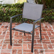 Hanover - Naples 11pc Dining Set: 10 Sling Back Chairs, 1 Aluminum Table - Aluminum-United Backyard