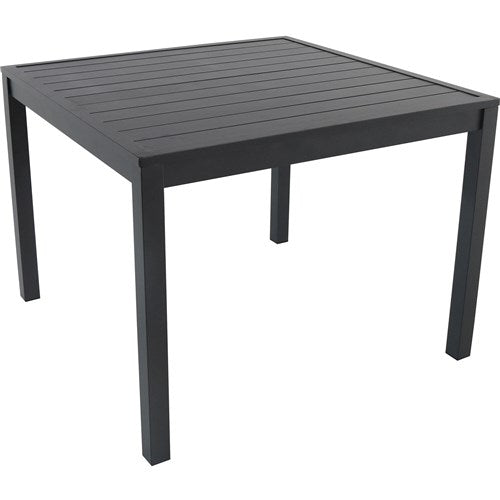 Hanover - Naples 38" Aluminum Slat Square Table - Grey (NAPDNSQTBL-GRY)-United Backyard