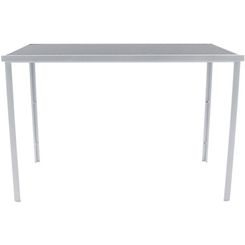 Hanover - Naples Aluminum Glass Bar Table - White/Grey-United Backyard