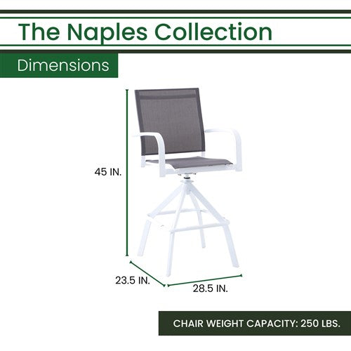 Hanover - Naples Aluminum Sling Bar Chair-United Backyard