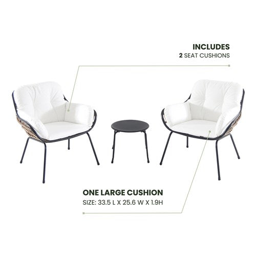 Hanover - Naya Replacement Cushions S/2 - White-United Backyard