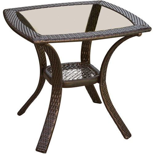 Hanover - Orleans 3pc Seating Set: 2 Swivel Gliders, 1 Side Table - Brown/Berry-United Backyard