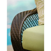 Hanover - Orleans 5pc: 4 Swivel Gliders and 26" Square Fire Pit - Green/Bronze-United Backyard