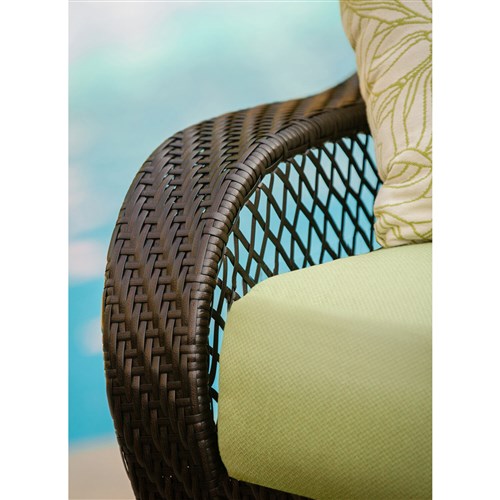 Hanover - Orleans 5pc: 4 Swivel Gliders and 26" Square Fire Pit - Green/Bronze-United Backyard