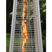 Hanover - Pyramid Patio Heater, 7' Tall, Propane Flame Glass, 42,000 BTU - Black-United Backyard