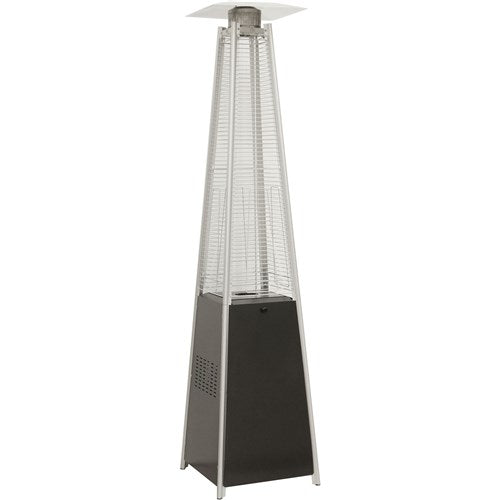 Hanover - Pyramid Patio Heater, 7' Tall, Propane Flame Glass, 42,000 BTU - Black-United Backyard