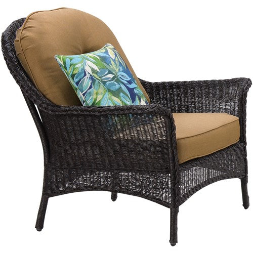 Hanover - San Marino 4pc Fire Pit Set with Tan Tile Top - Brown/Tan-United Backyard