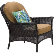 Hanover - San Marino 4pc Fire Pit Set with Wood Grain Tile Top - Brown/Tan-United Backyard