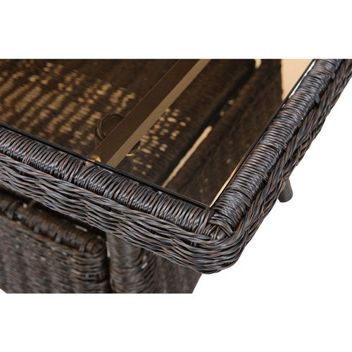 Hanover - San Marino 4pc Set: 1 Loveseat, 2 Side Chairs, 1 Coffee Table - Brown/Tan-United Backyard