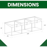 Hanover - Single Mini Cold Frame Greenhouse with 3 Vents, 70"x20"x20" - Natural/Silver-United Backyard
