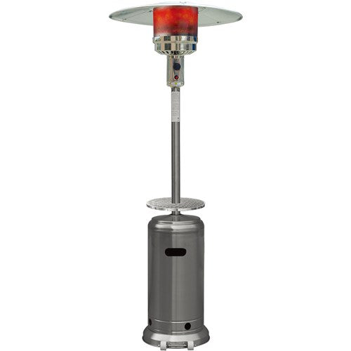 Hanover - Steel Umbrella Patio Heater, 7' tall, Propane, 41,000 BTU - Stainless-United Backyard