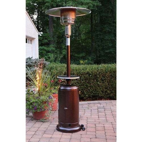 Hanover - Steel Umbrella Patio Heater, 7' tall, Propane, 48,000 BTU - Hammered Bronze-United Backyard