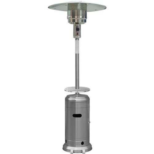 Hanover - Steel Umbrella Patio Heater, 7' tall, Propane, 48,000 BTU - Stainless Steel-United Backyard