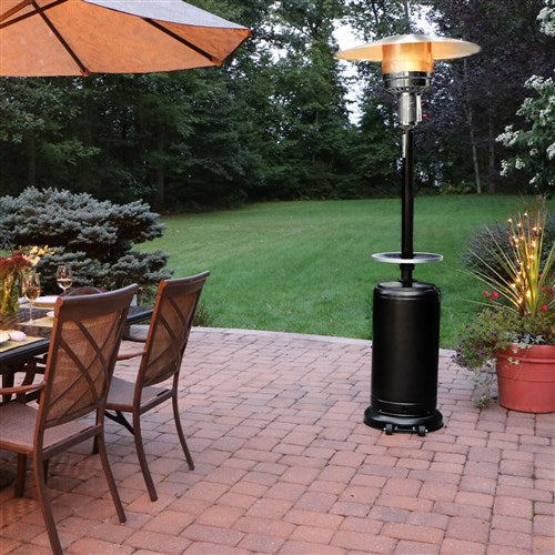 Hanover - Steel Umbrella Patio Heater, 7" tall, propane, 48,000 BTU - Black-United Backyard