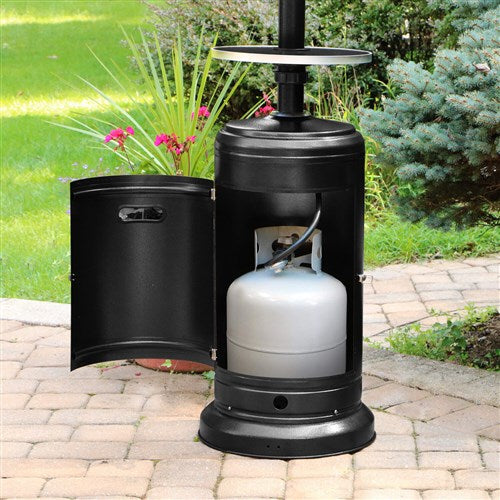 Hanover - Steel Umbrella Patio Heater, 7" tall, propane, 48,000 BTU - Black-United Backyard