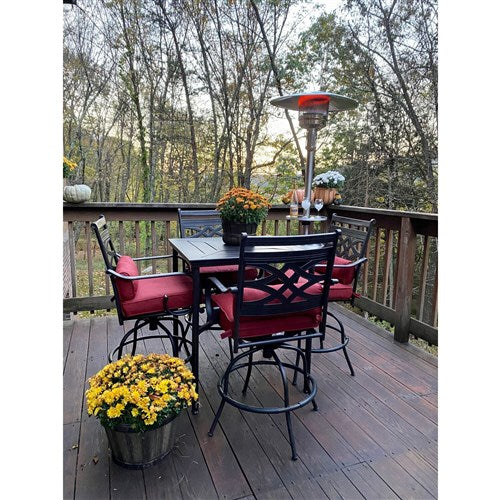 Hanover - Steel Umbrella Patio Heater, 7" tall, propane, 48,000 BTU - Black-United Backyard