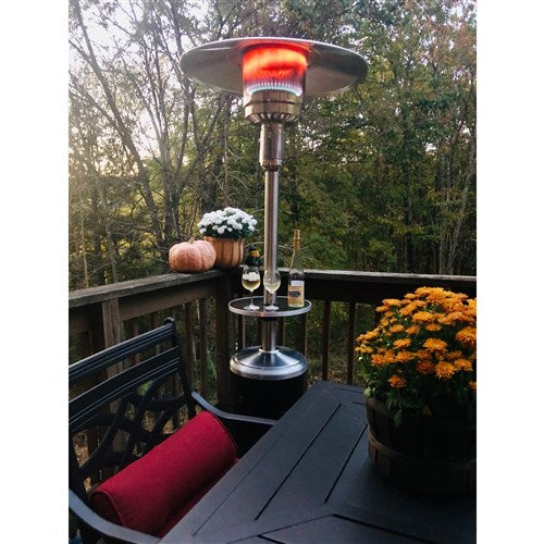 Hanover - Steel Umbrella Patio Heater, 7" tall, propane, 48,000 BTU - Black-United Backyard