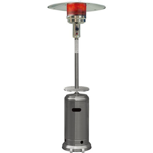 Hanover - Steel Umbrella patio heater, 7' tall, propane, 48,000 BTU - Stainless Steel-United Backyard