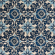 Hanover - Strathmere 6-pc Fire Pit Set with Tan Tile Top - Navy/Brown-United Backyard