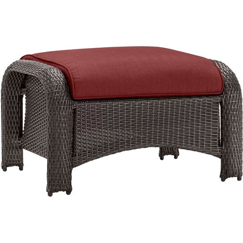 Hanover - Strathmere 6pc: Sofa, 2 Side Chairs, 2 Ottomans, Woven Coffee Table - Brown/Red-United Backyard