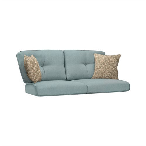 Hanover - Strathmere Loveseat Cushions and Toss Pillows - Blue-United Backyard